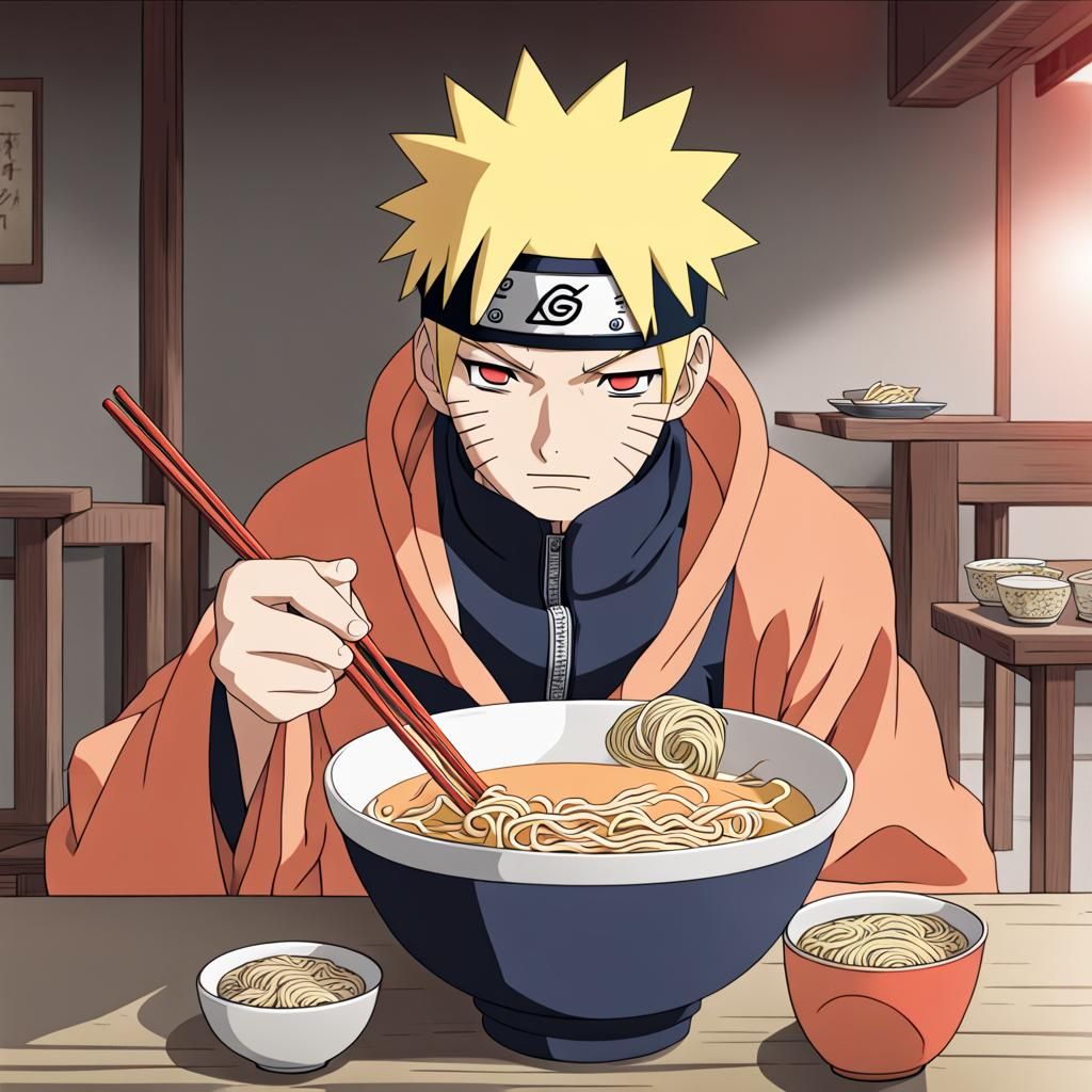 Naruto's Ramen Break: Digital Fan Art