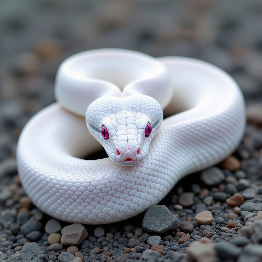 Albino Snake in the Bering Strait