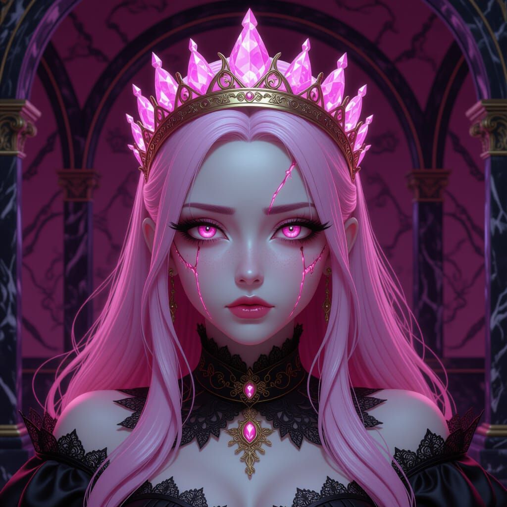 Pink Gothic Steampunk Queen Portrait