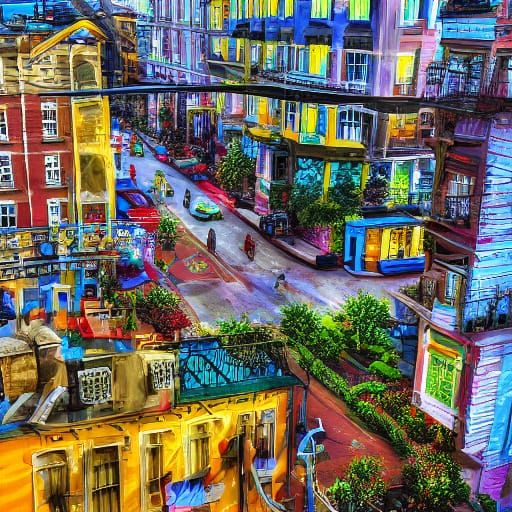 Vibrant City Miracle: Baby Lifts Building in Stunning Digita...