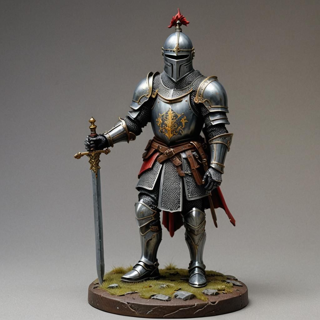 Miniature Knight Character Design in High Detail