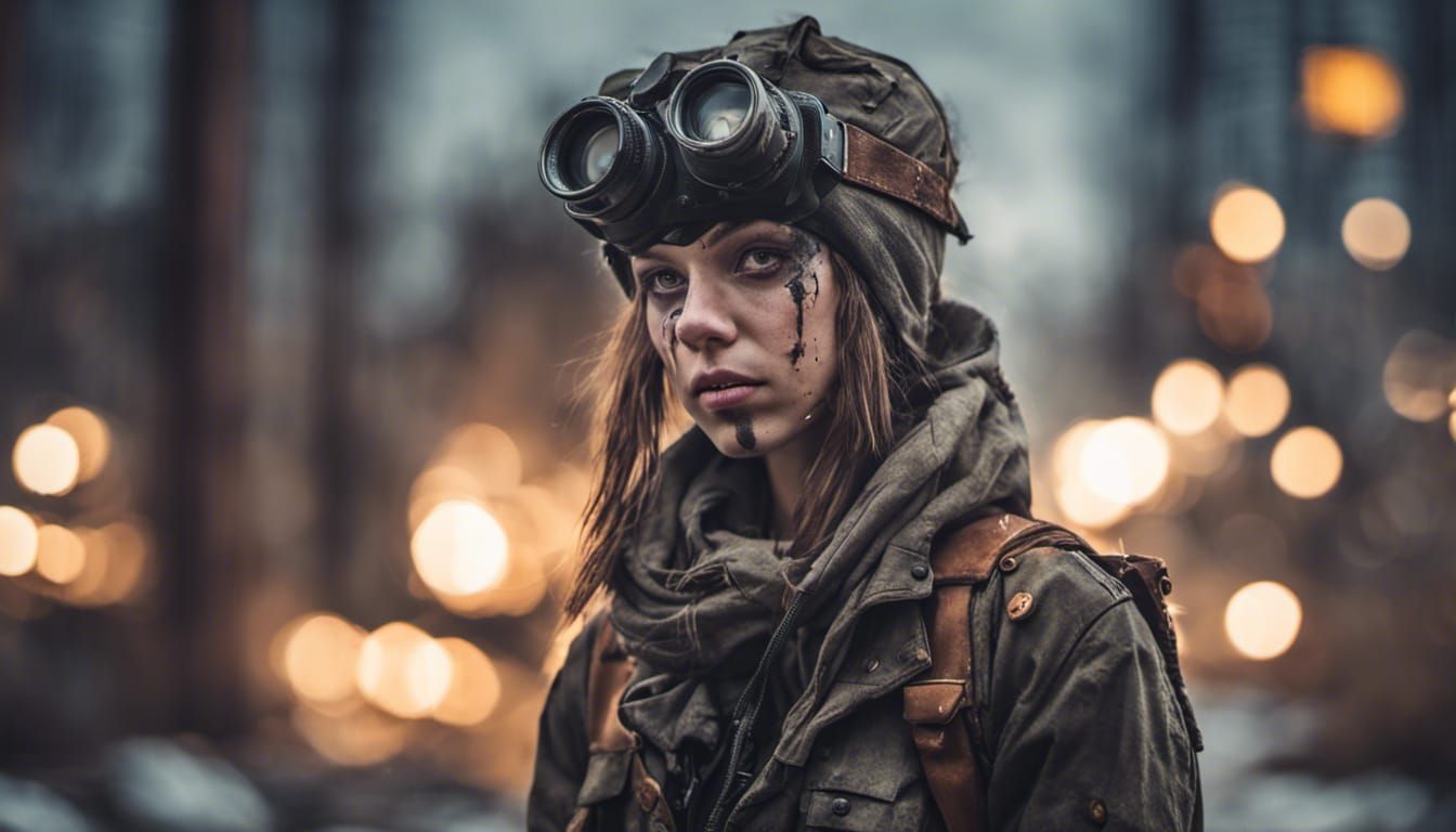a post-apocalyptic woman...