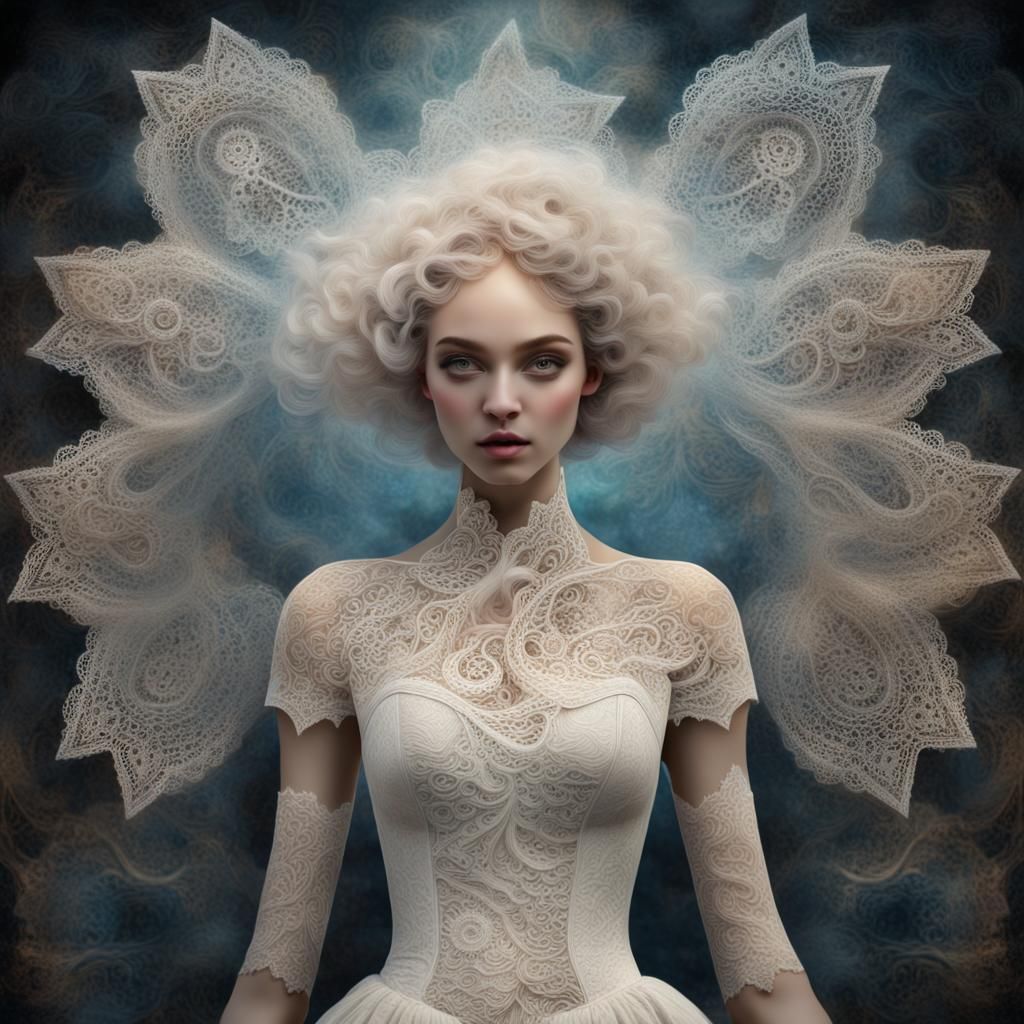 Holographic Astral Illustration with Motion Blur