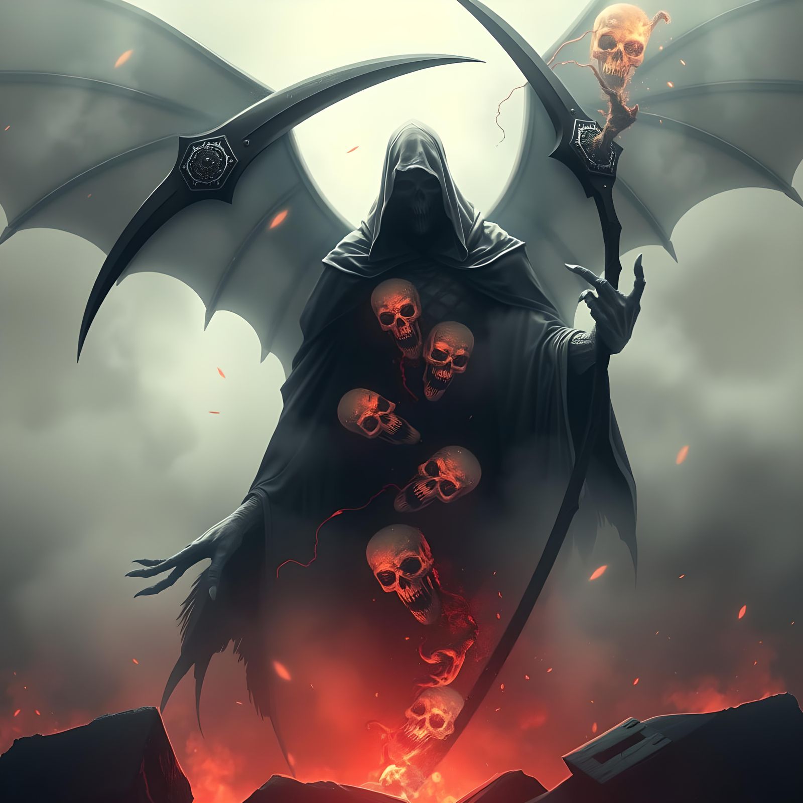 Souls of the Reaper: Double Exposure Silhouette