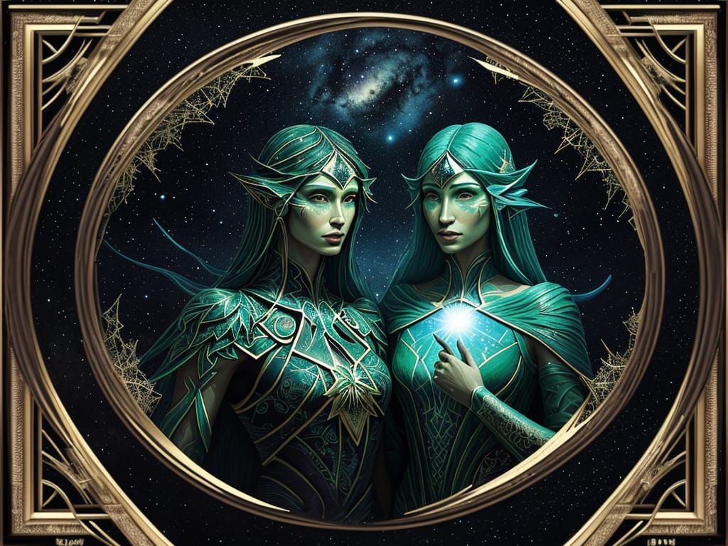 Surreal Fantasy Constellation Universe Collage Art