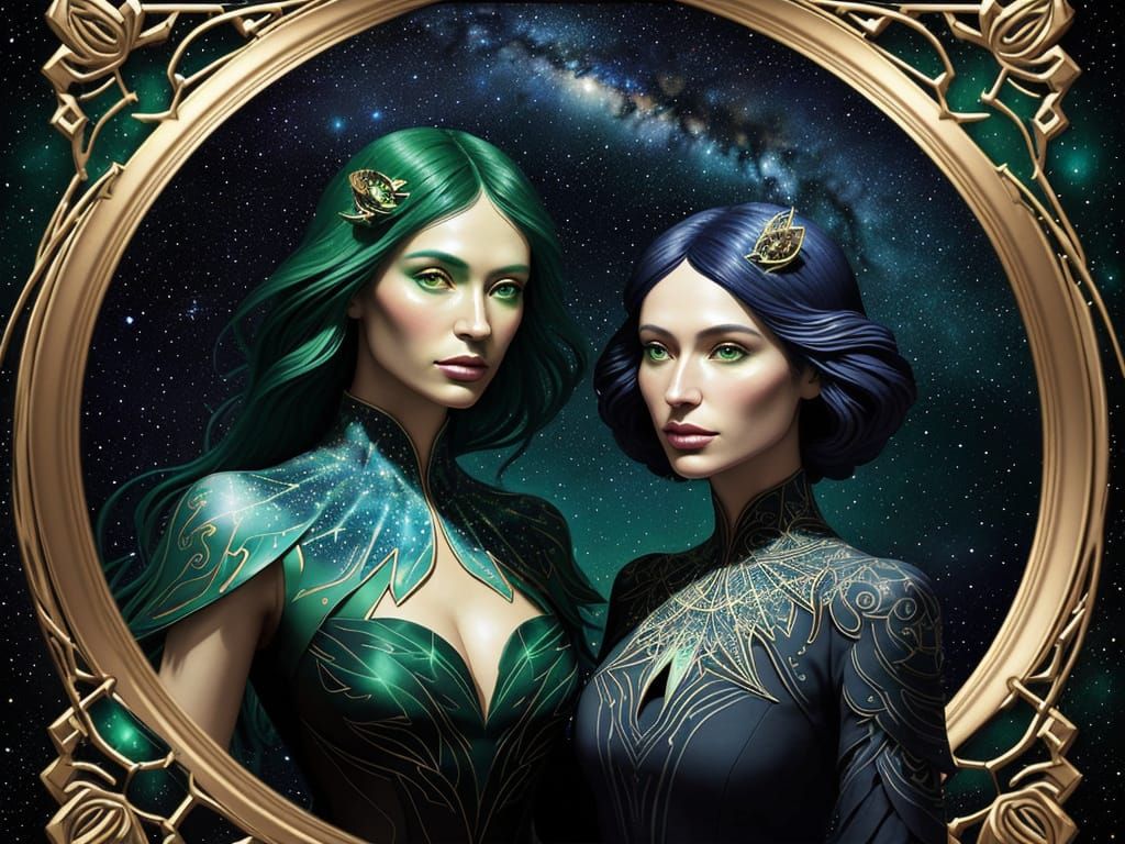 Surreal Fantasy Constellation Universe Collage Art