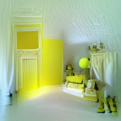 Serene Light Yellow Room, Simple Design
