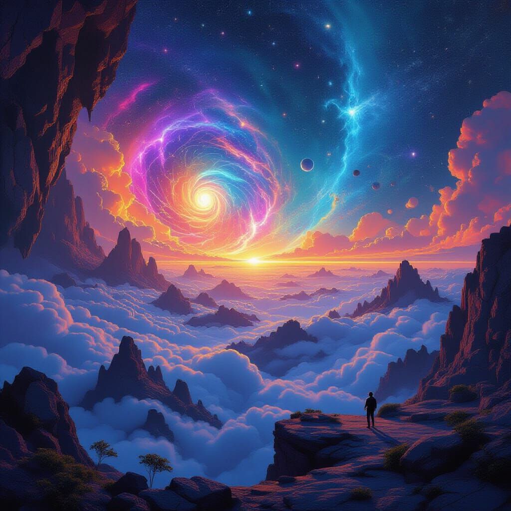 Cosmic Time-Space Merge in a Vibrant Multiverse