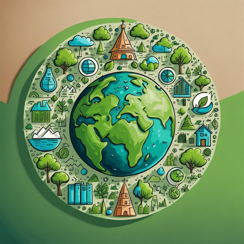 Eco-Friendly 2024 Sustainability Concept with Earth