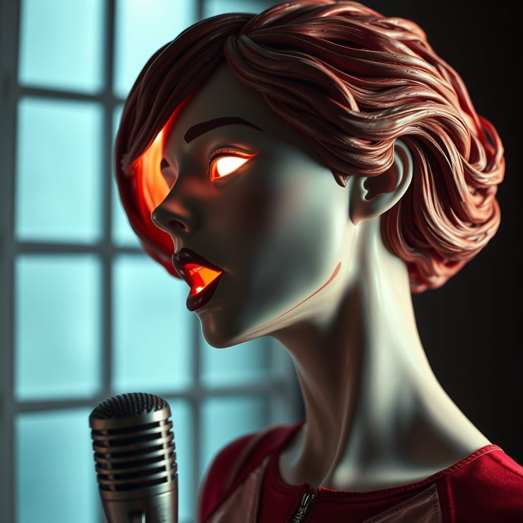 Digital Renaissance Woman: A Clay Sculpture Transformed