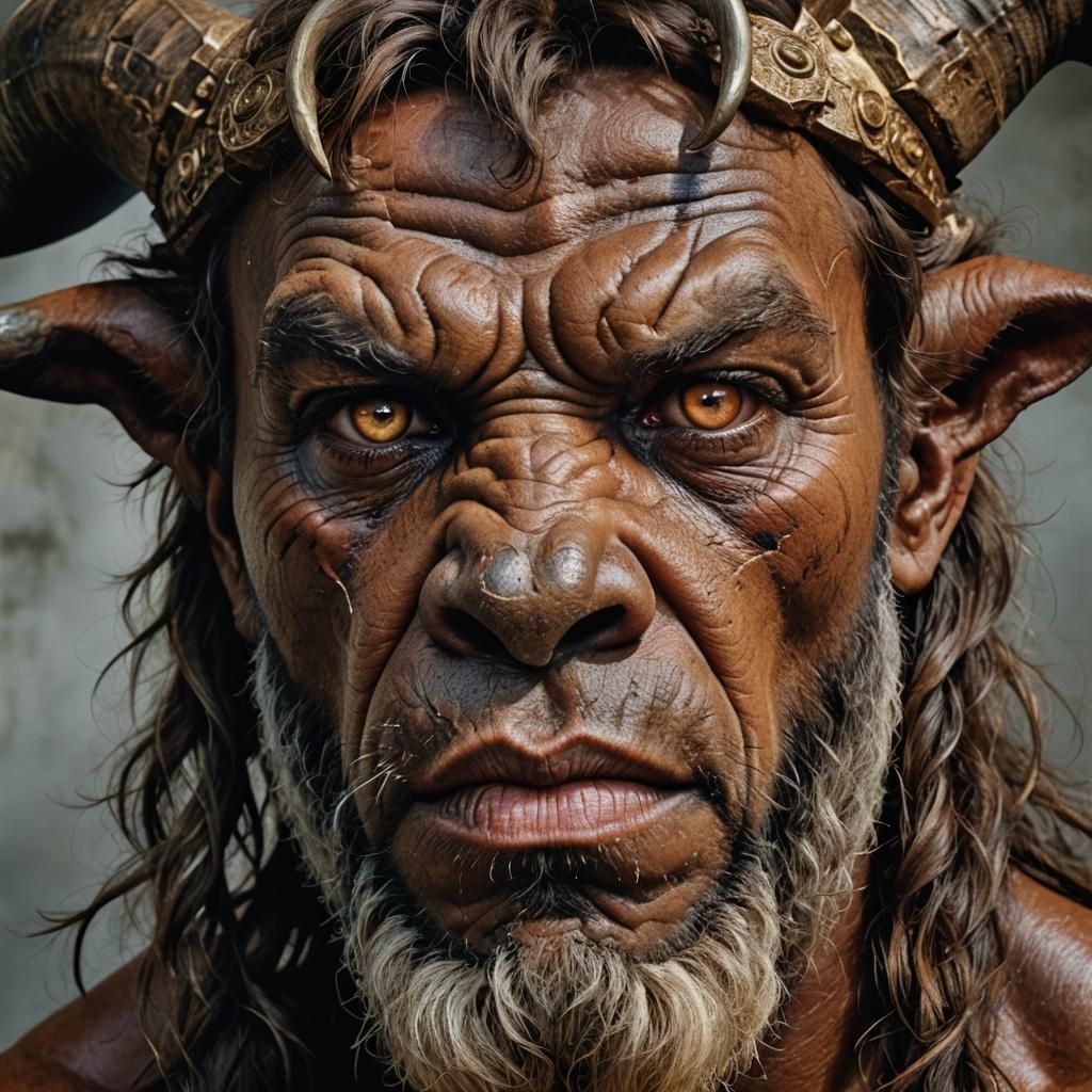 Professional Portrait of a Minotaur with Bokeh