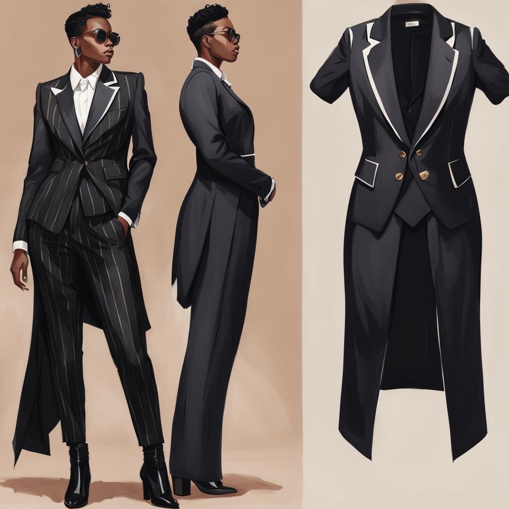 Nonbinary Person in Dress Suit Concept Art