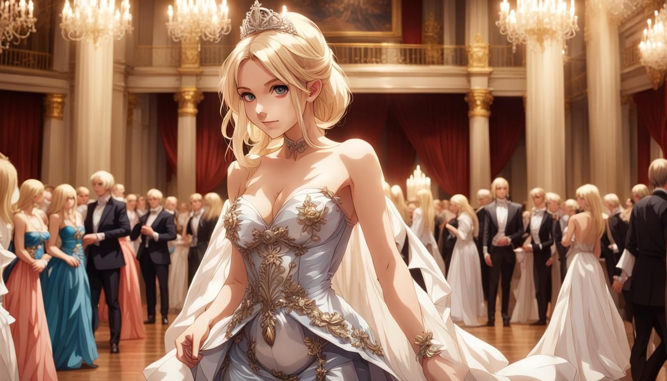 Blonde Girl's Isekai Entrance to Royal Ballroom