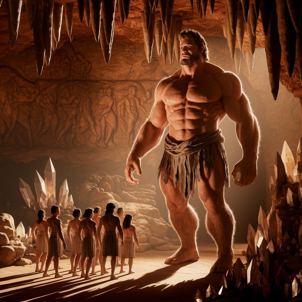 Cyclops Encounter in Crystal Cave