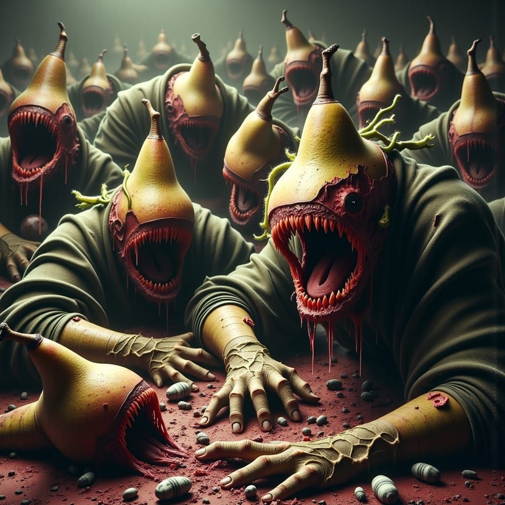 Carnivorous Pears Devour Humans: A Gothic Biomechanical Fren...