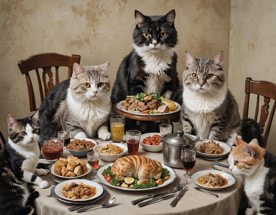 Cats Family Dinner: A Whimsical Gathering