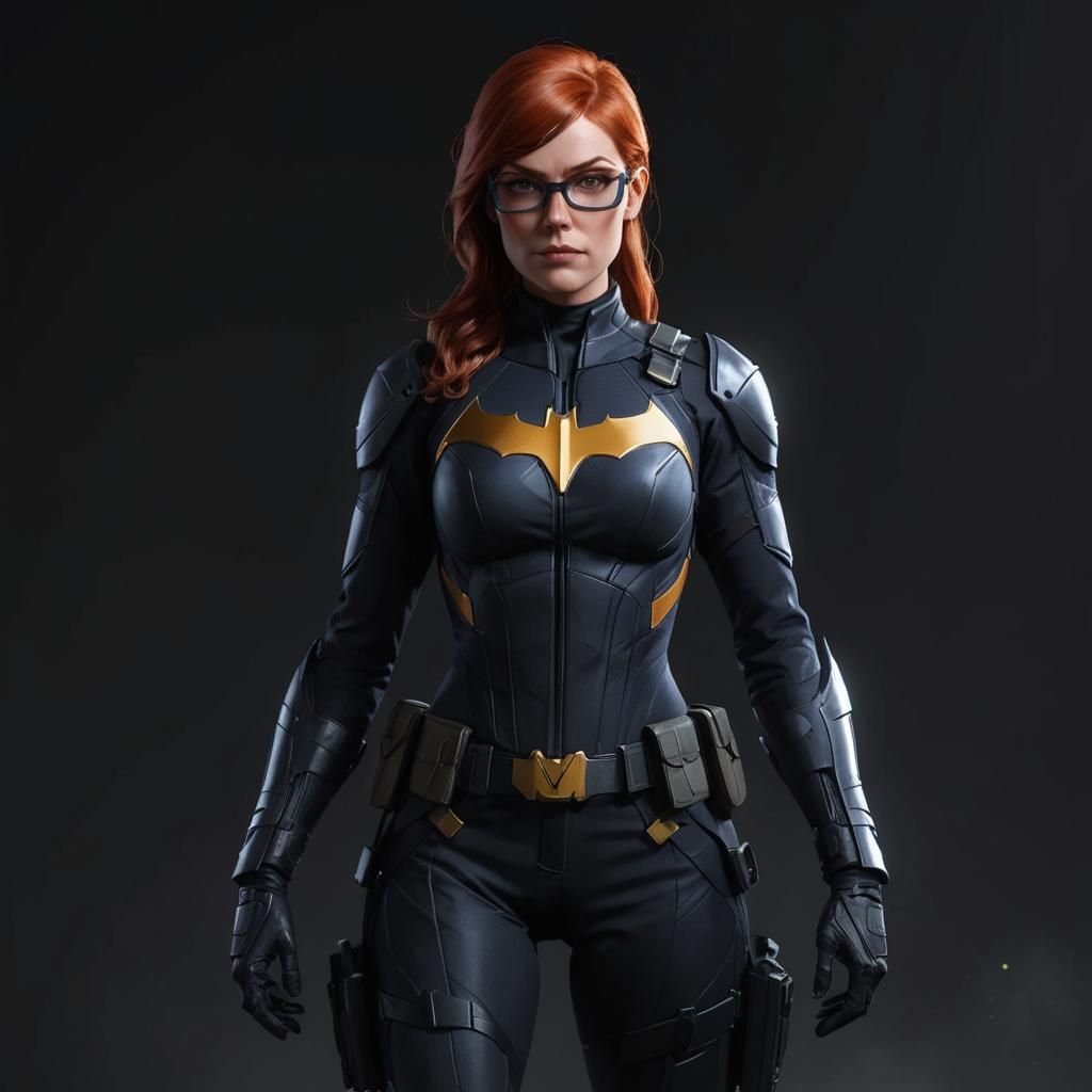 Batgirl in Tactical Suit: Hyperdetailed Concept Art