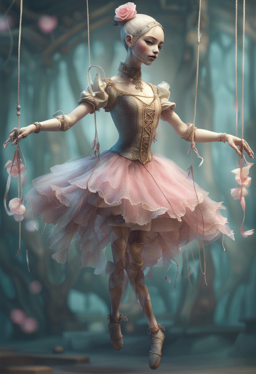 Marionette ballerina puppet