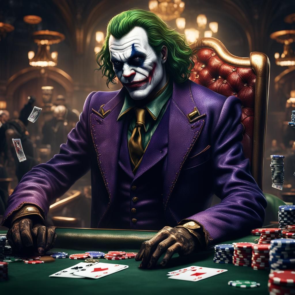 Poker Joker Emerges: Detailed Matte Painting