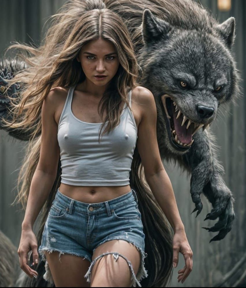 Werewolf Transformation in Cinematic Style