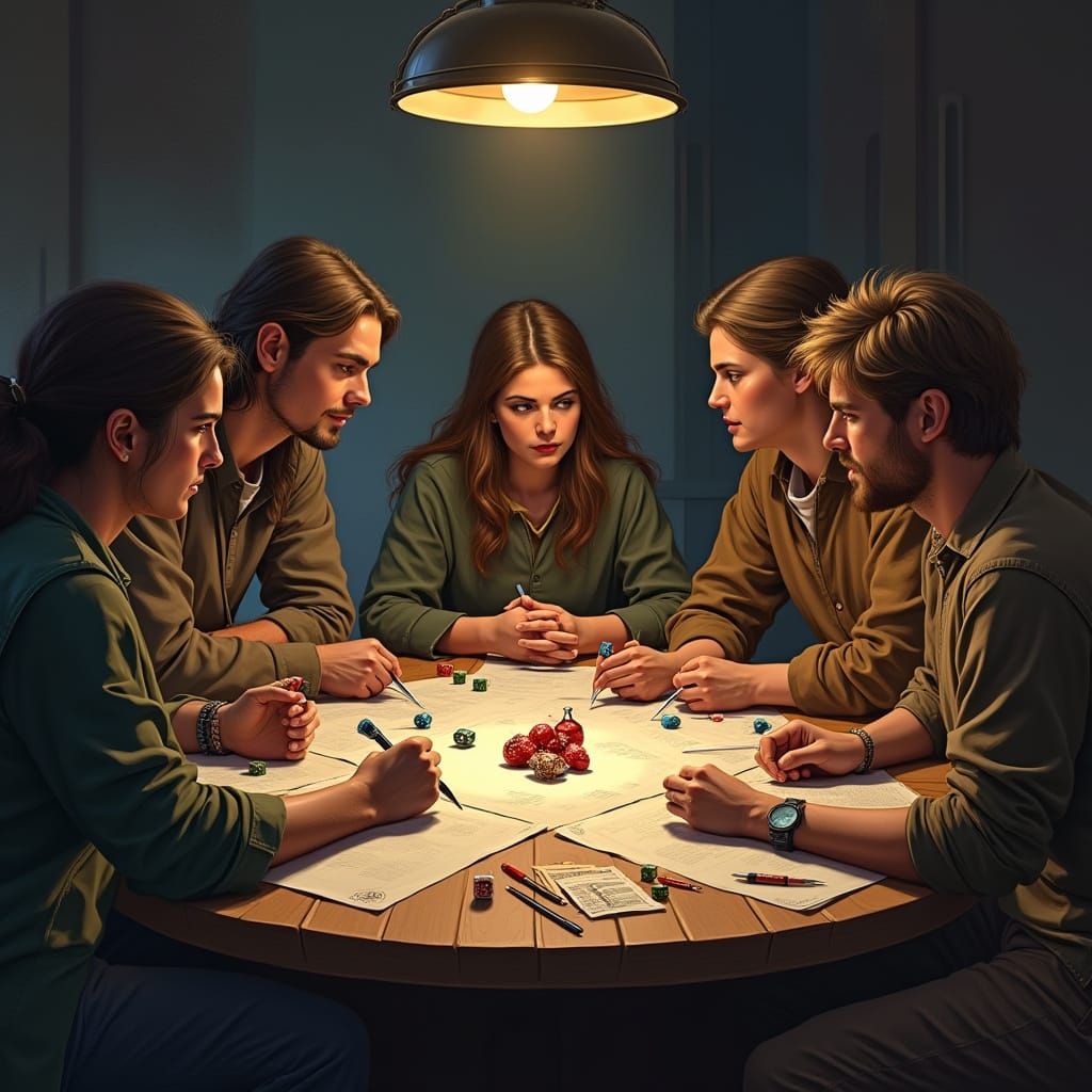 Fantasy RPG Session with Diverse Friends