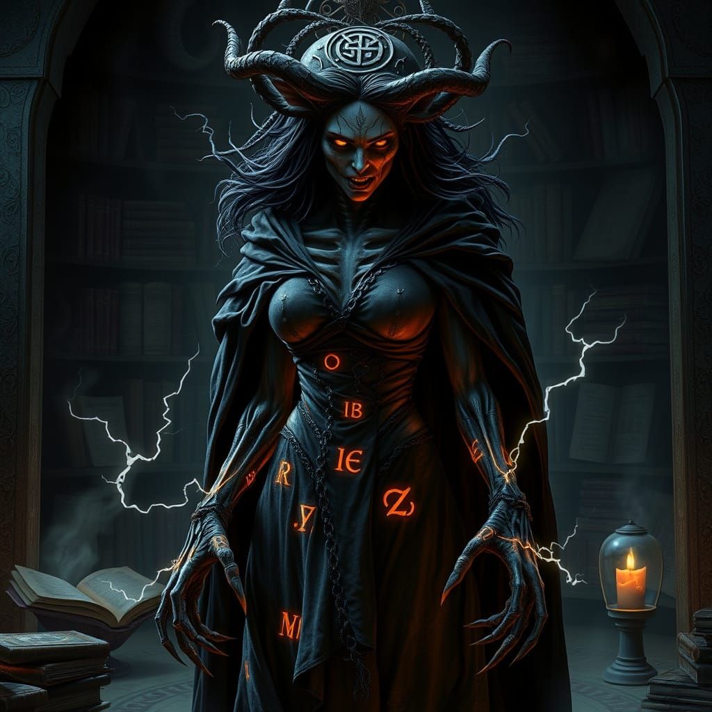 Hexenbiest in Arcane Chamber, Ultra-Realistic Rendering