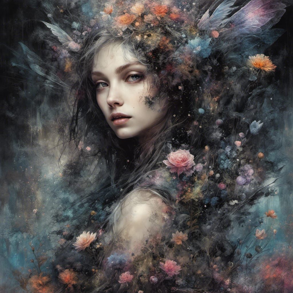 Enchanted Fairies in Flower Meadow Forest