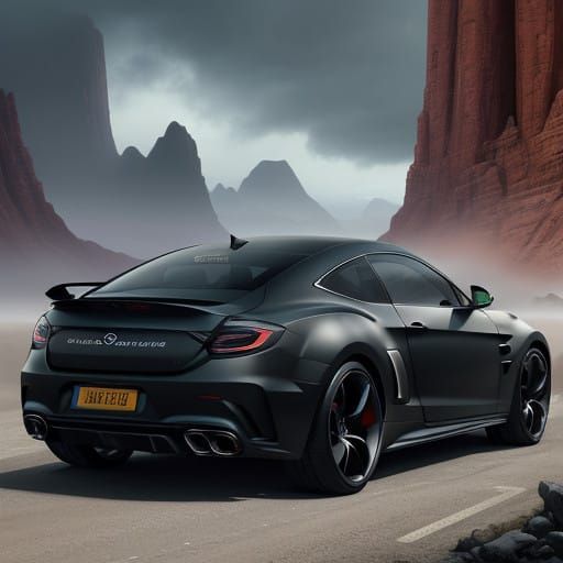 Magical Automotive Wonder in Deep Fantasy Colors