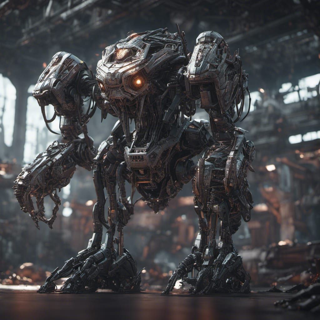 Intricate Sci-Fi Horror Monster in 8K