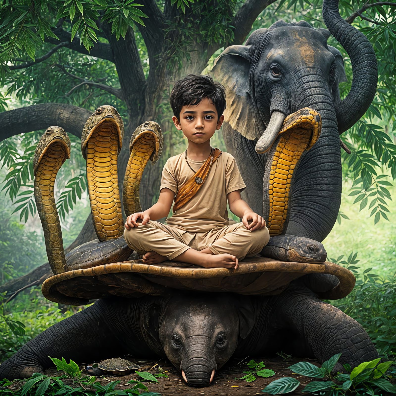 A Boy in Mystic Union with Nature's Energies