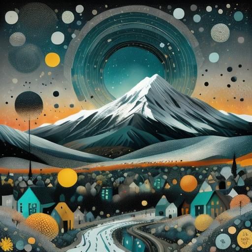 Snowy Mountain Range: A Winter Landscape