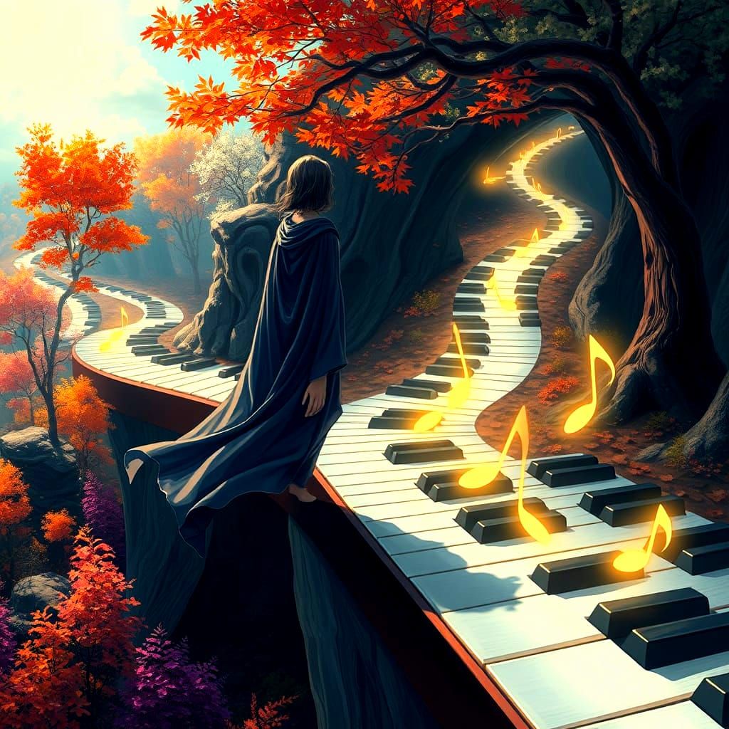 Musical Path Through the Seasons: AI Art