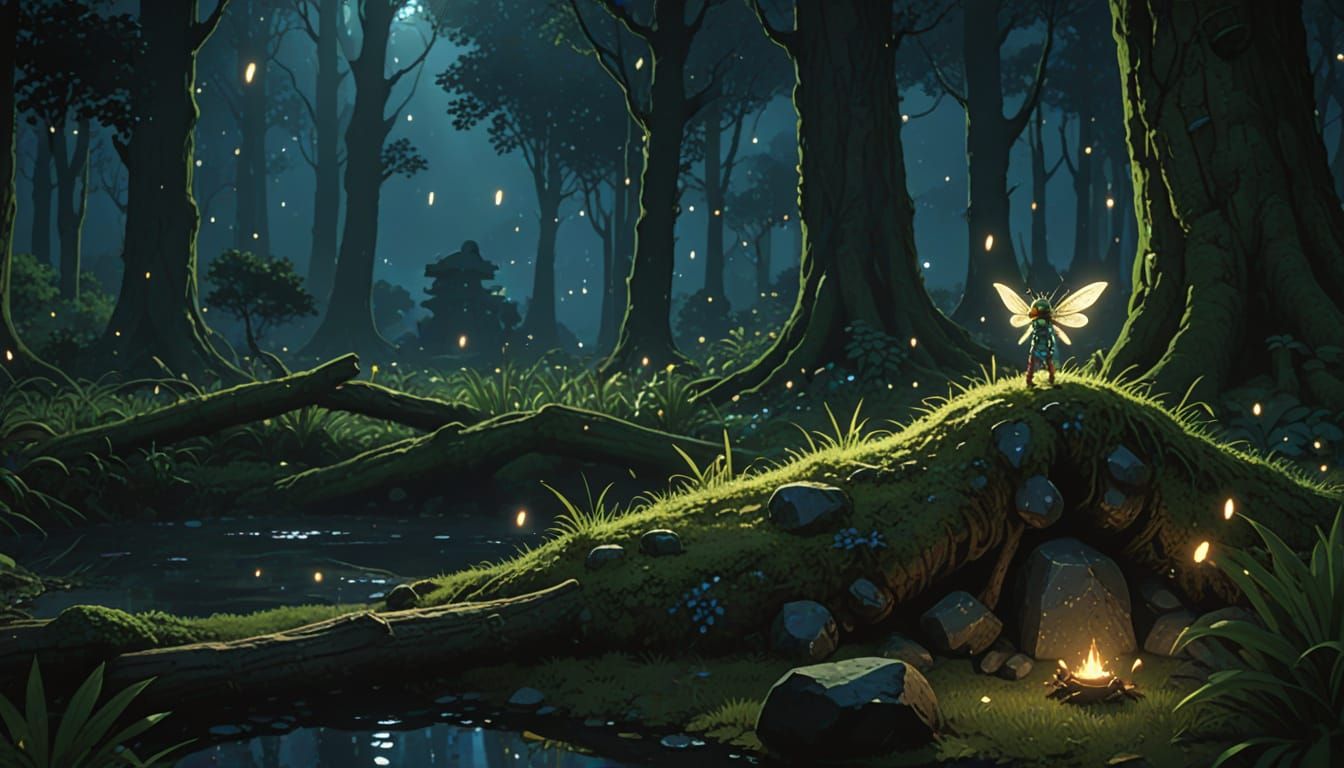 Enchanted Kokiri Forest Scene in Vibrant Realism