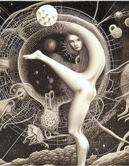 Surreal Space Walker: A Magical Realism Dreamscape