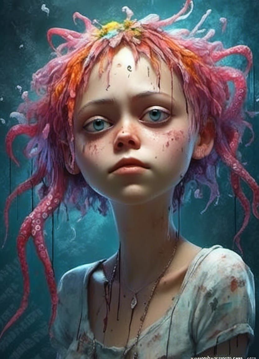 Me as a underwater squid person