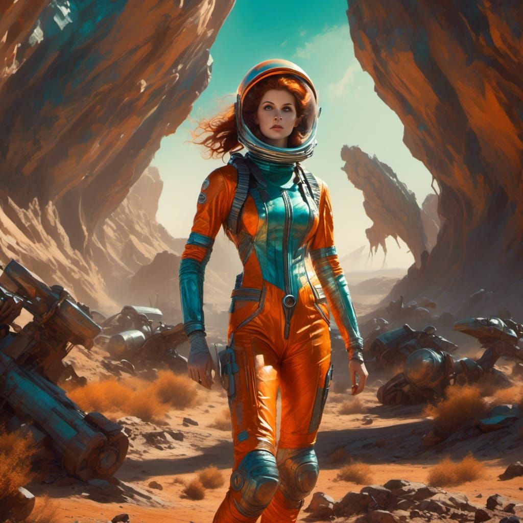 Anna Kendrick on Alien Planet in Retro Sci-Fi Style