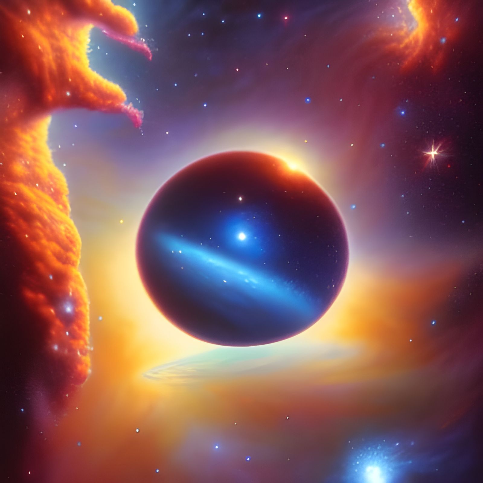 Epic 3D Rendering of Universe Creator in Space