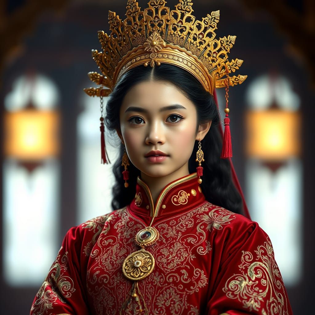 Regal Princess in Star Wars-Inspired Velvet Gown