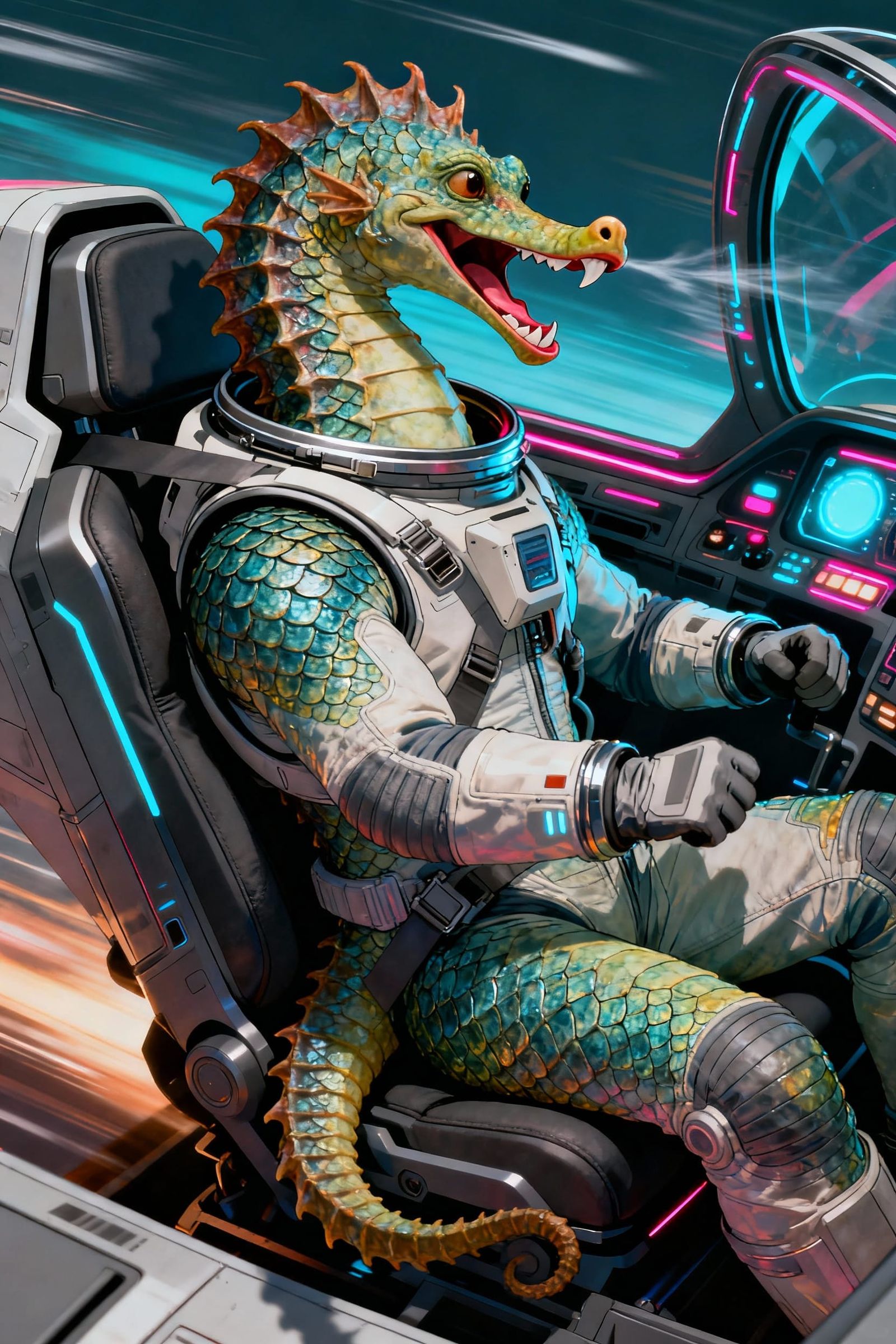 Seahorses Pull G-Forces