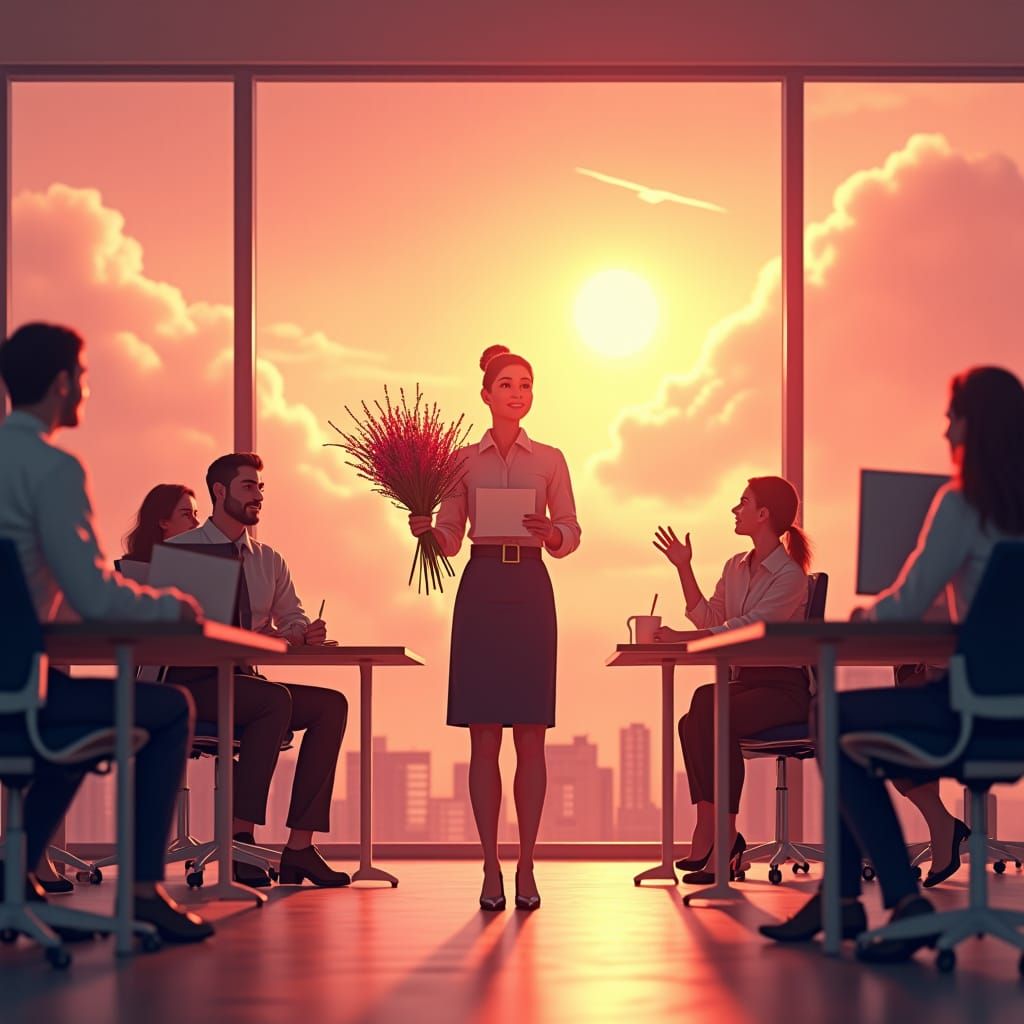 Work Anniversary Celebration in Dreamy Digital Style