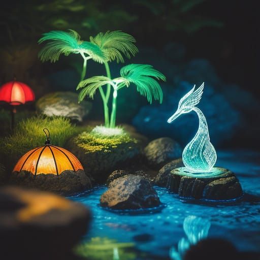 Luminescent Dragon in Surrealistic Glass Art