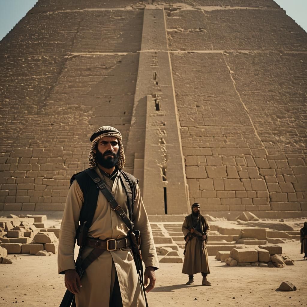 Dramatic Pyramid Scene in Cinematic Style