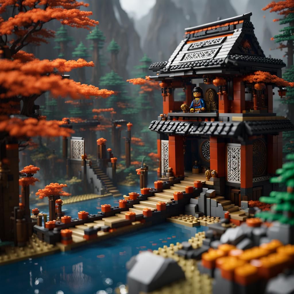 LEGO Ainu Figure: Detailed Matte Painting