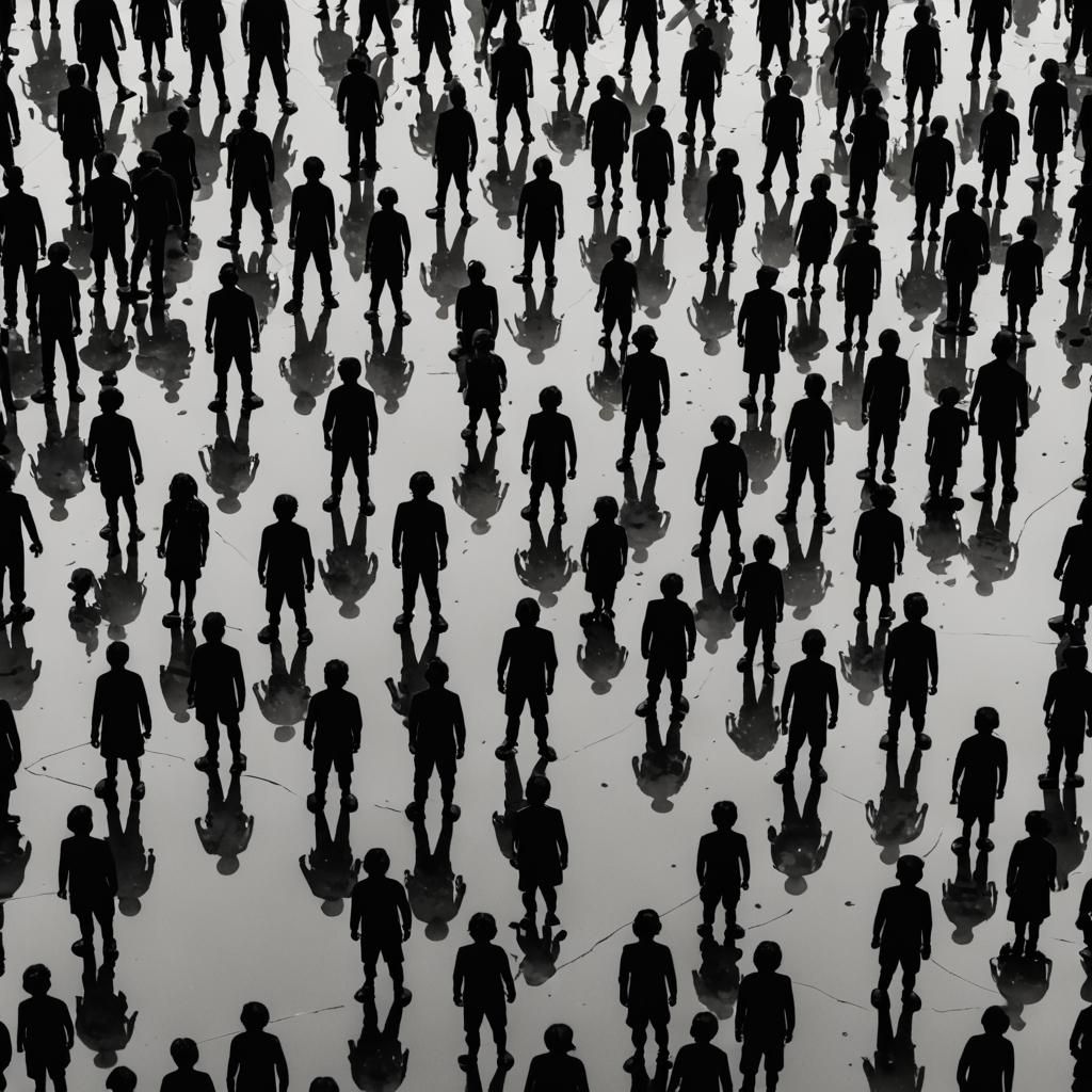 Distorted Silhouettes: Angry Children in Unbalanced Reality