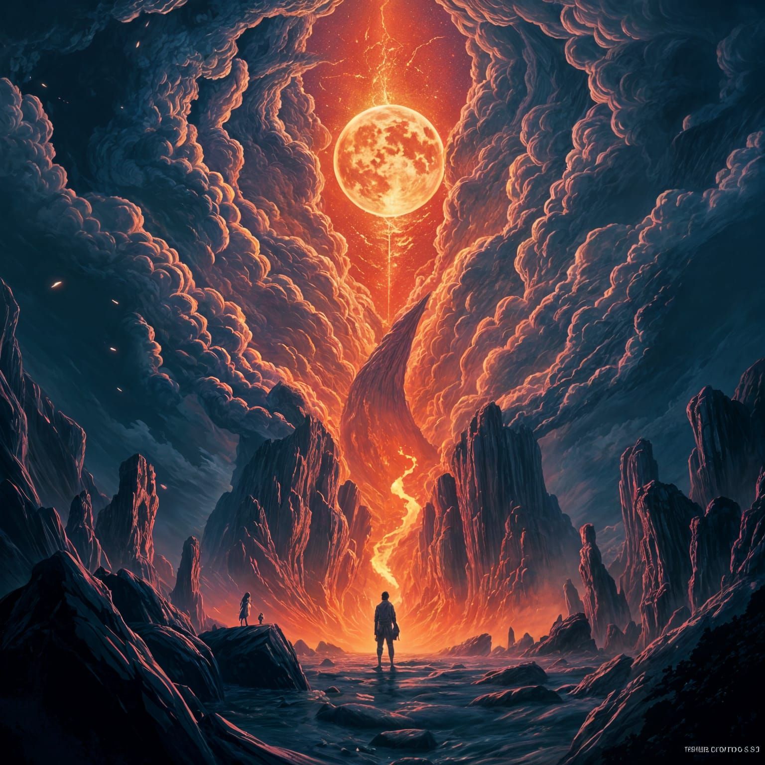 Wrathful God in Studio Ghibli Anime Style