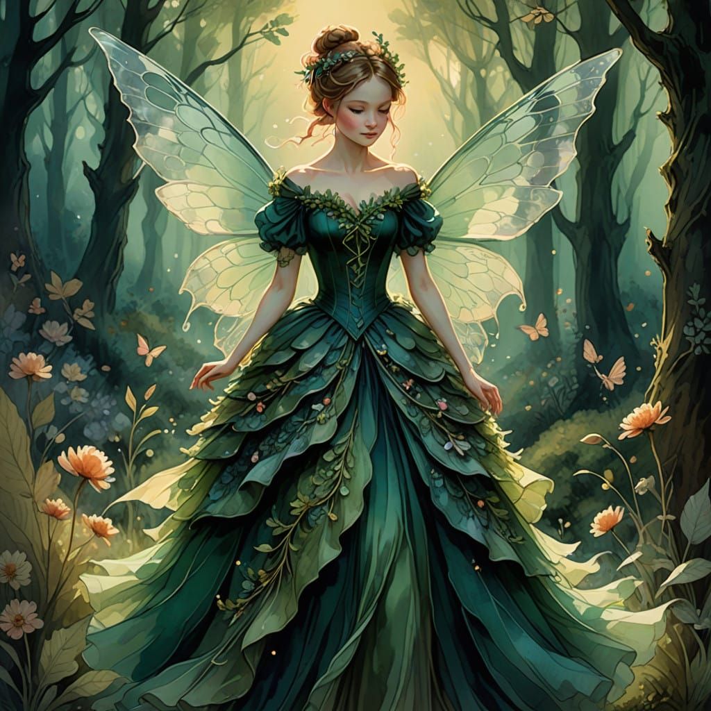 Enchanted Whimsy in Watercolor Style