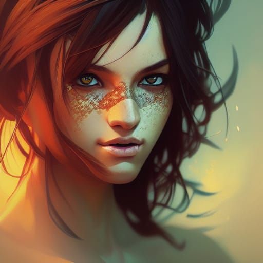 Hyperdetailed Portrait of a Tiger Girl in Unreal Engine