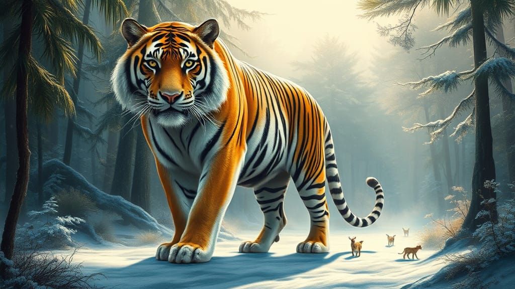 Majestic Jungle Tiger in Vibrant, Realistic Art Style