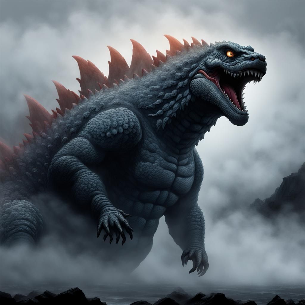 Misty Godzilla Emerges from the Fog