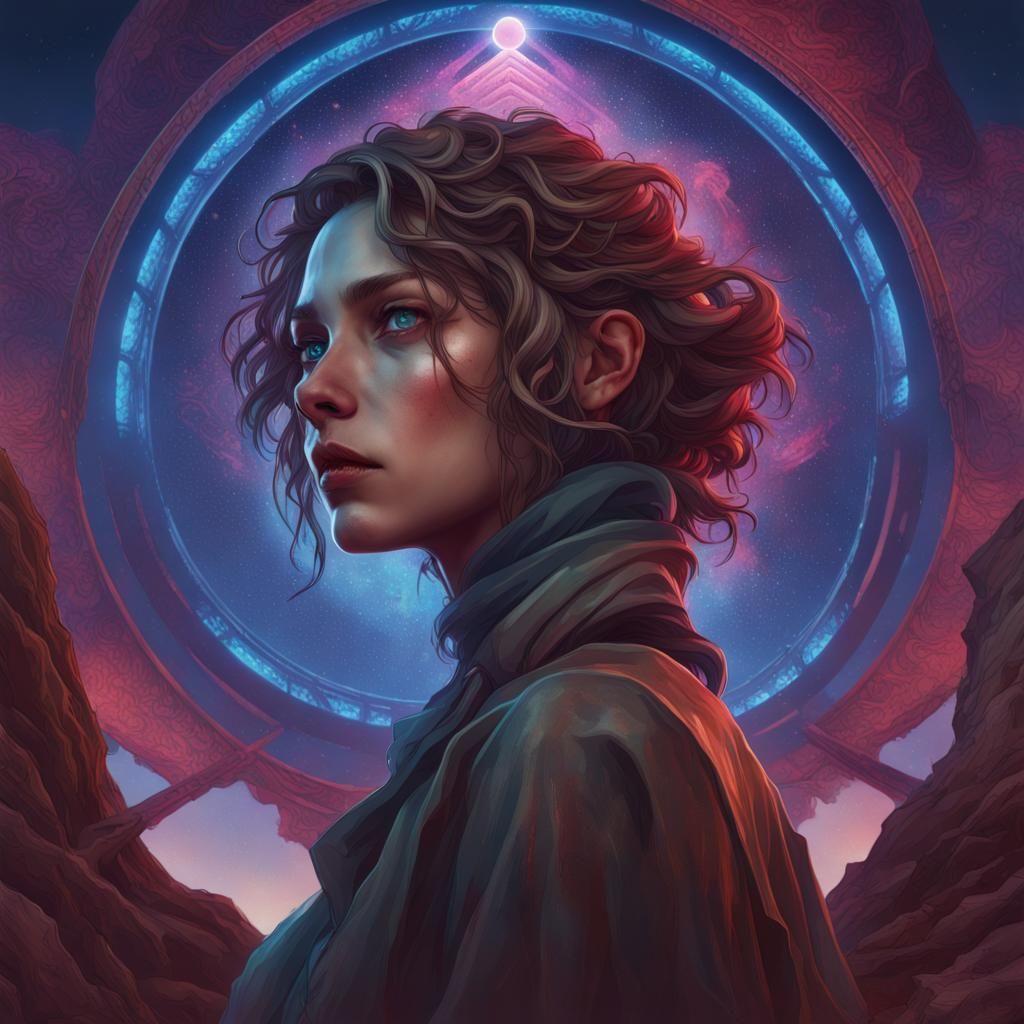 Surreal Eye Over Wasteland, Hyperdetailed Concept Art